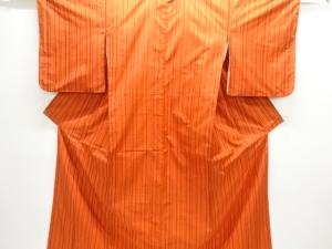 縞織り出し米沢紬着物